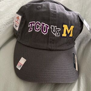 Navy Baseball Cap with Embroidered Logo TCU vs Michigan College Football Playoff